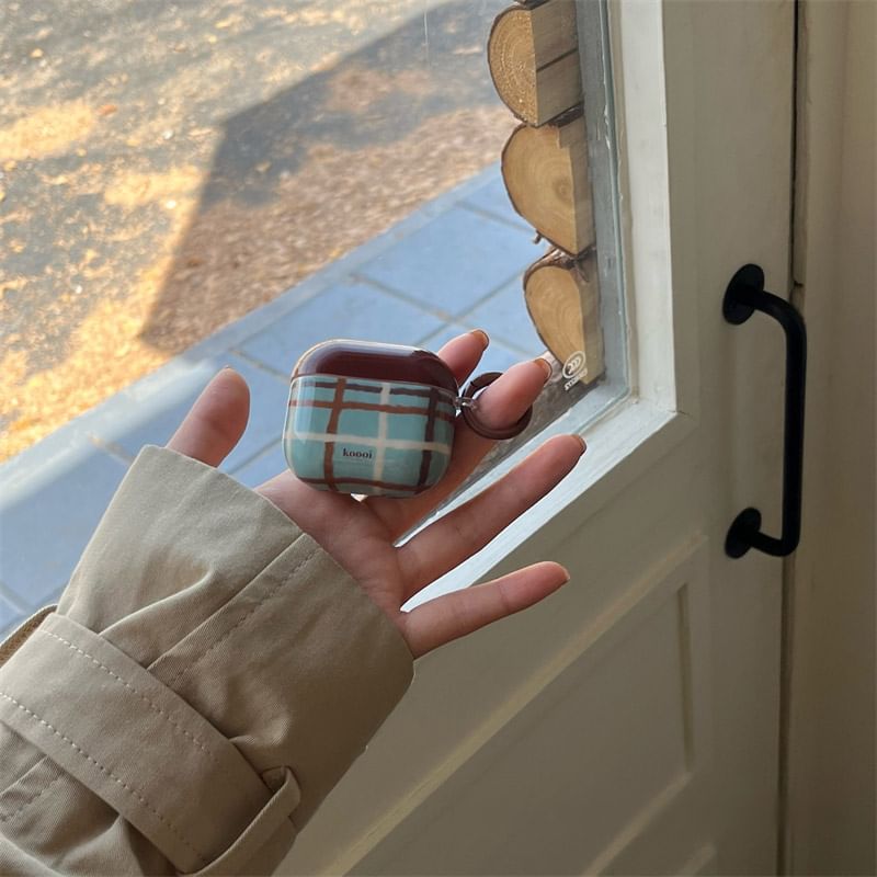 Case Earphone Skin AirPods / Lanyard Pro Dog Plaid Charm