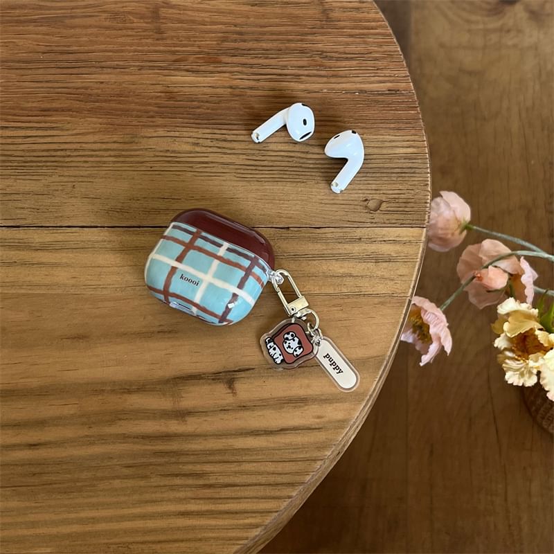 Case Earphone Skin AirPods / Lanyard Pro Dog Plaid Charm