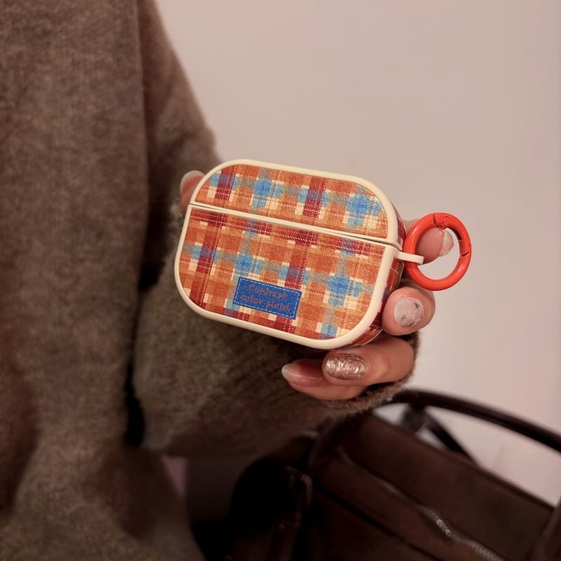 Plaid Earphone AirPods Case Skin Pro /