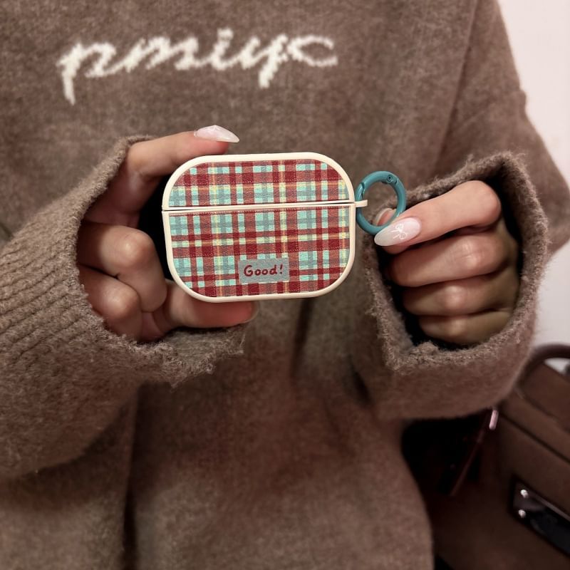 Plaid Earphone AirPods Case Skin Pro /