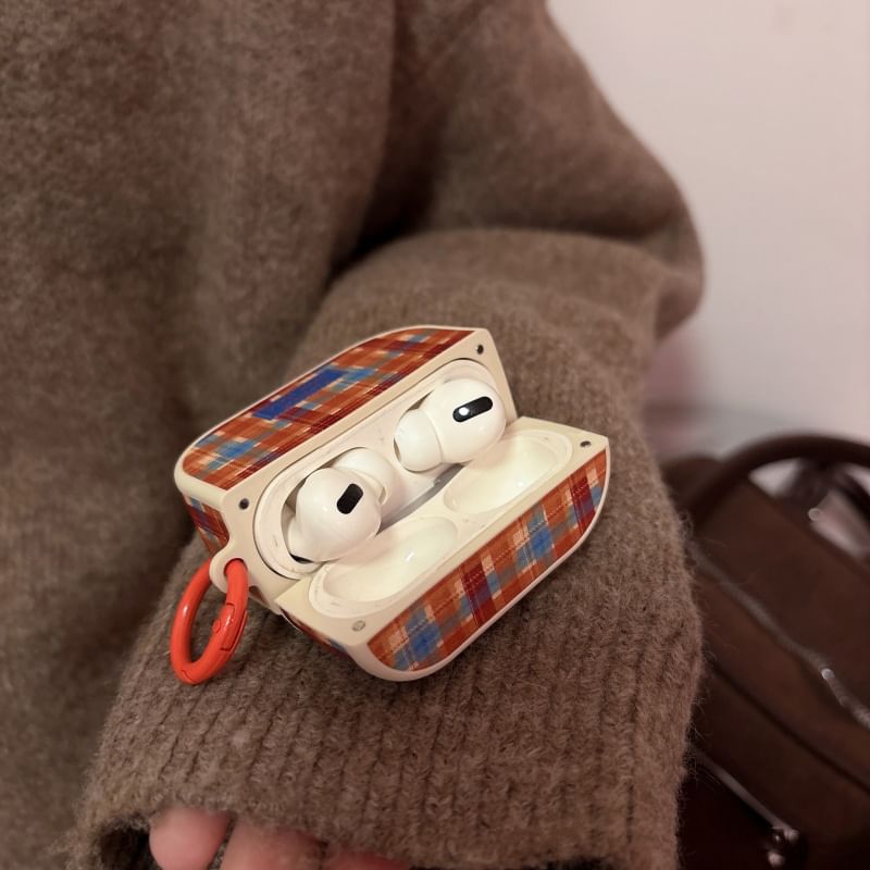 Plaid Earphone AirPods Case Skin Pro /