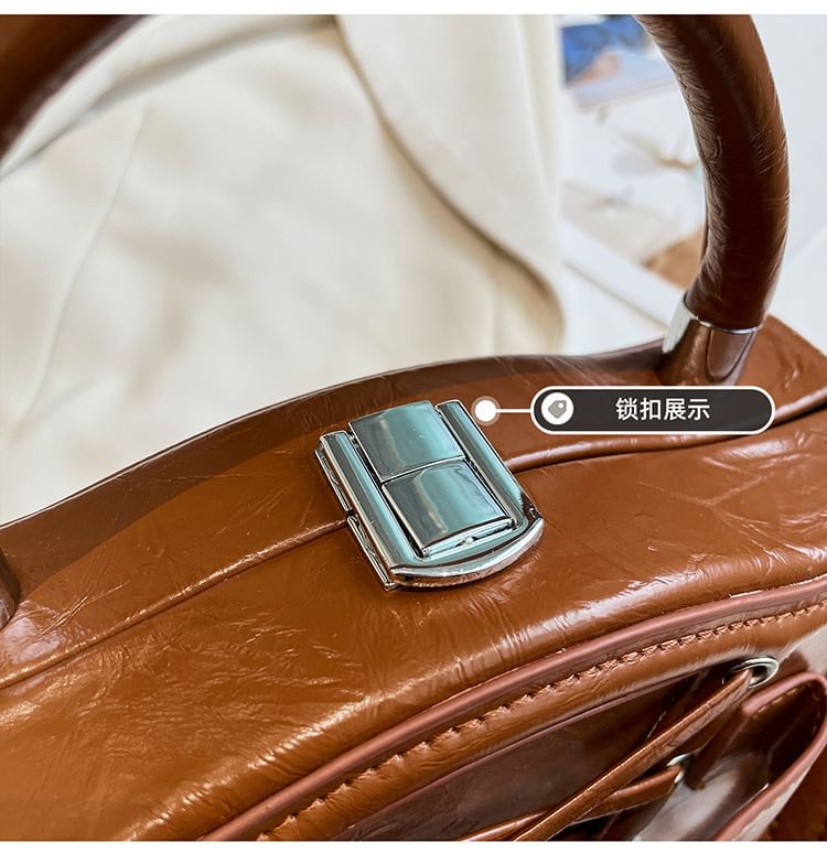 Crossbody Buckled Lace-Up Bag