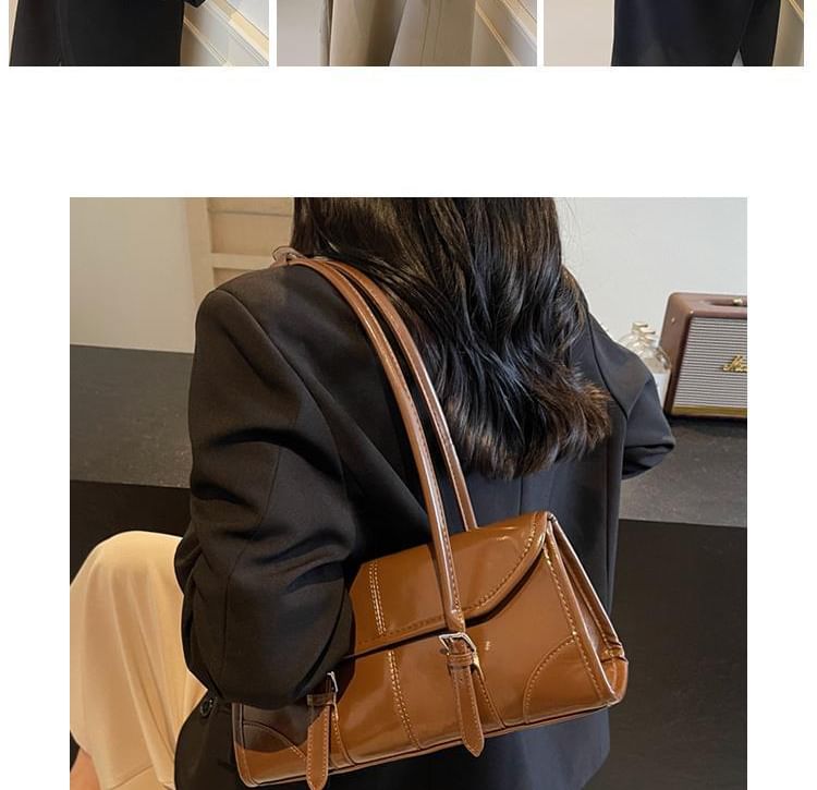 Tote Leather Flap Faux Bag