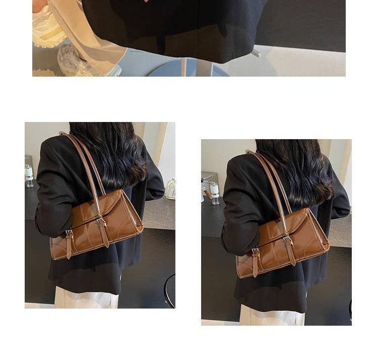 Tote Leather Flap Faux Bag
