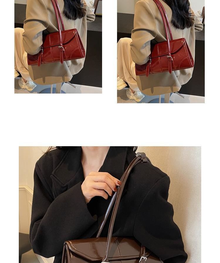 Tote Leather Flap Faux Bag