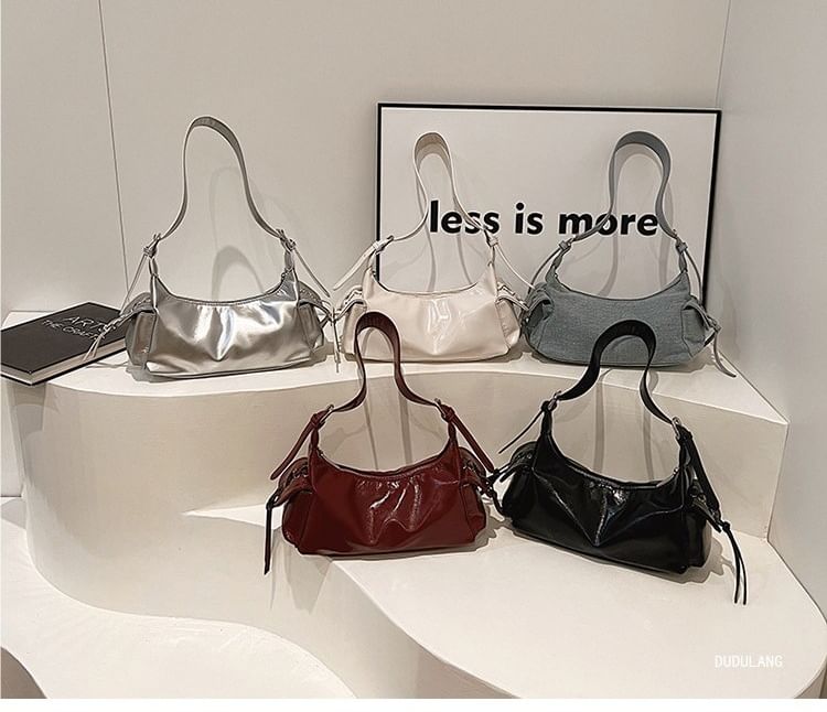 Multi-Pocket Leather Tote Faux Bag