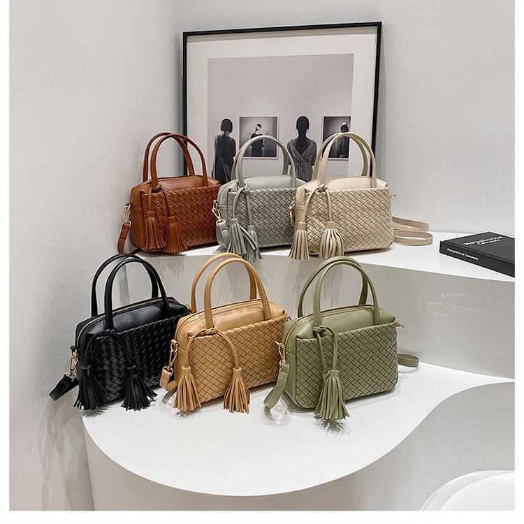 Bag Leather Crossbody Quilted Faux