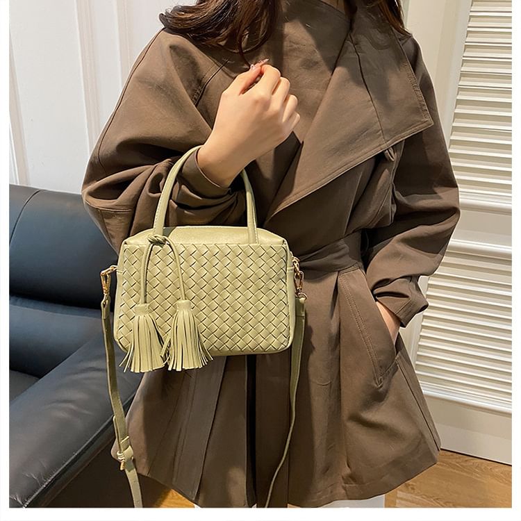 Bag Leather Crossbody Quilted Faux