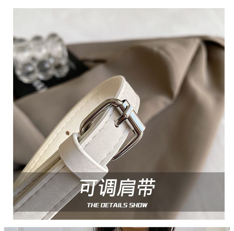 Faux Shoulder Leather Asymmetrical Bag