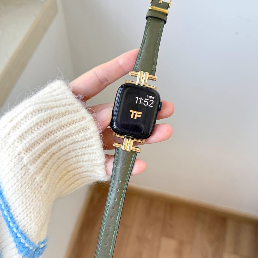 Leather Band Watch Genuine Apple