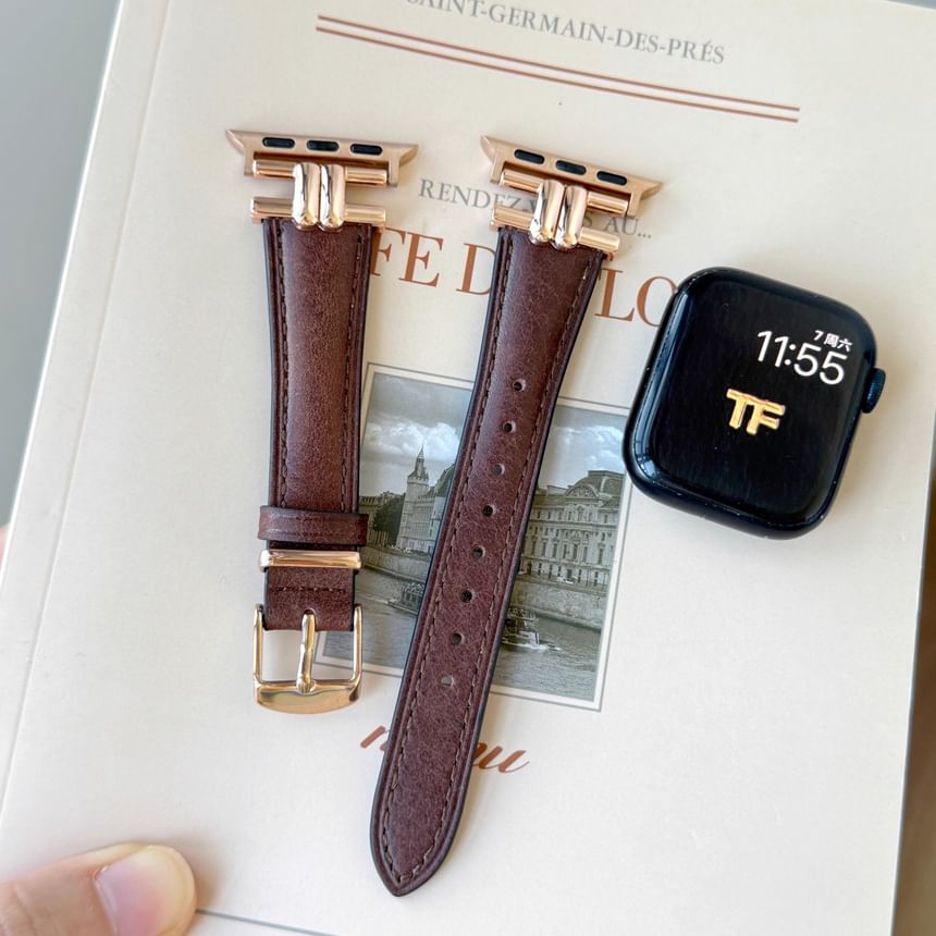 Leather Band Watch Genuine Apple