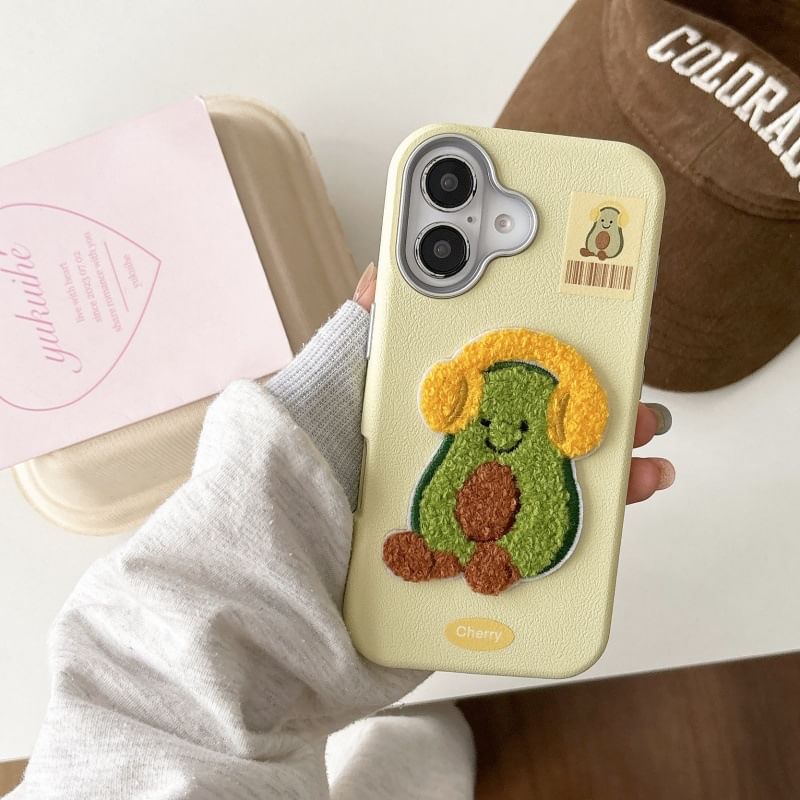 Case Phone Vegetable Embroidered