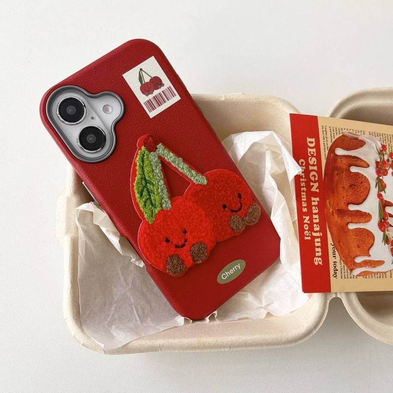Case Phone Vegetable Embroidered