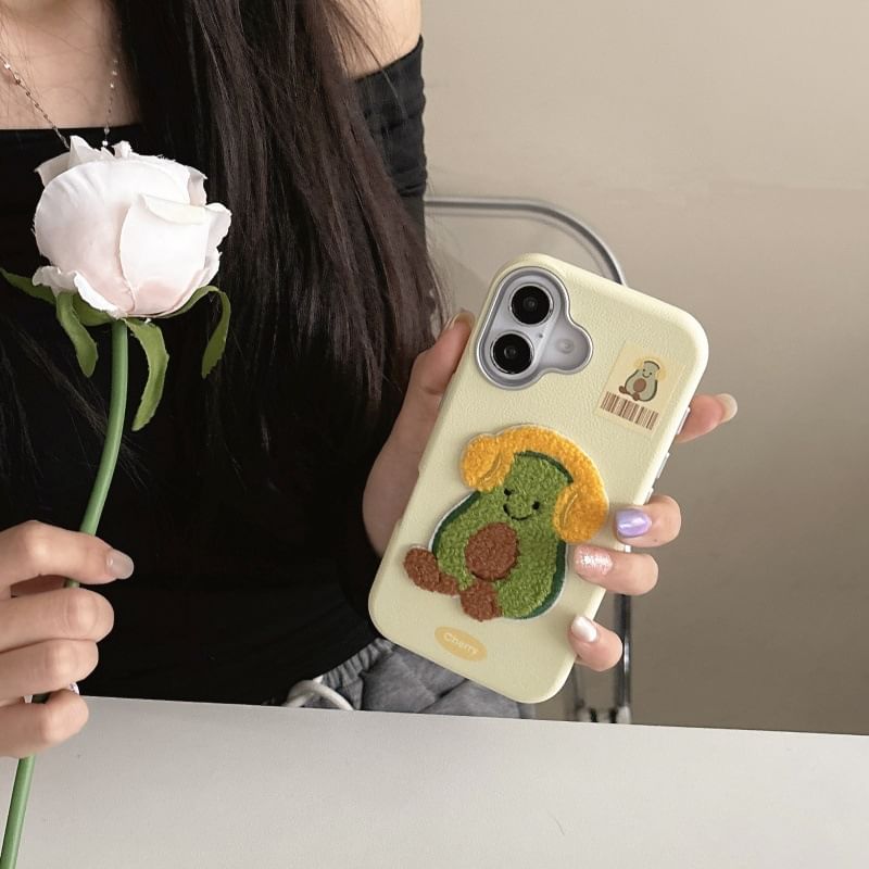 Case Phone Vegetable Embroidered