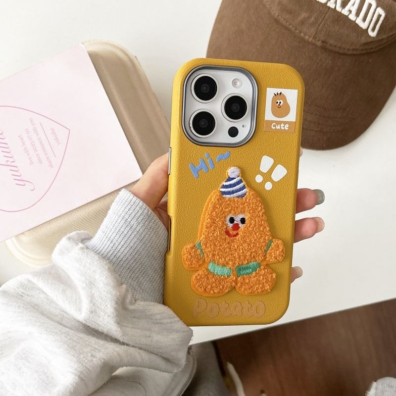 Potato Embroidered Case Phone