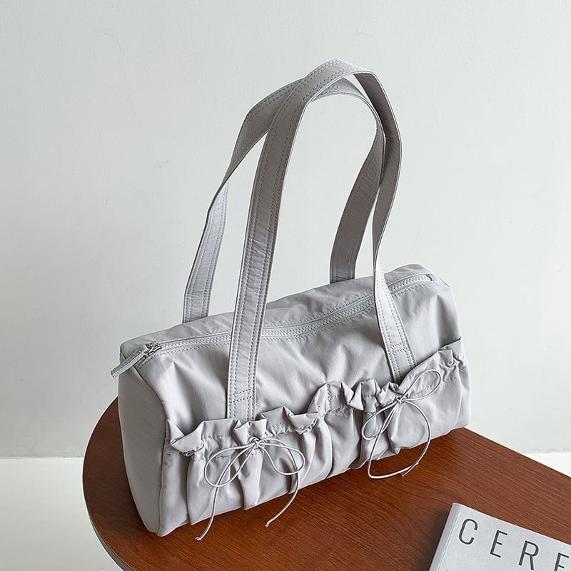 Tote Plain Bag Nylon Bow