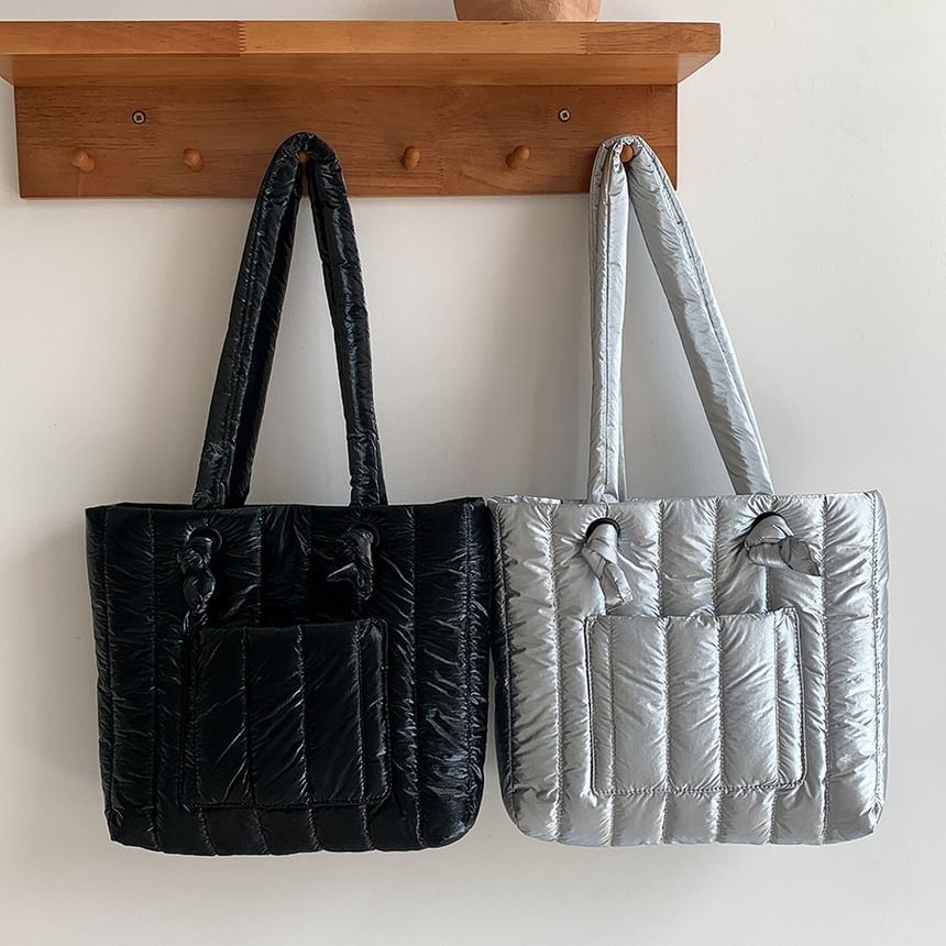 Plain Quilted Tote Bag