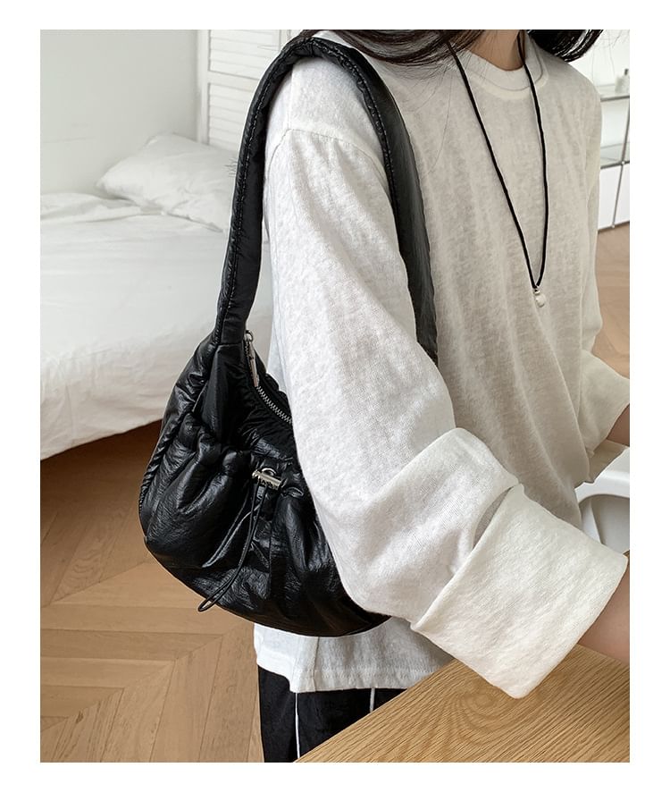 Padded Plain Shoulder Bag