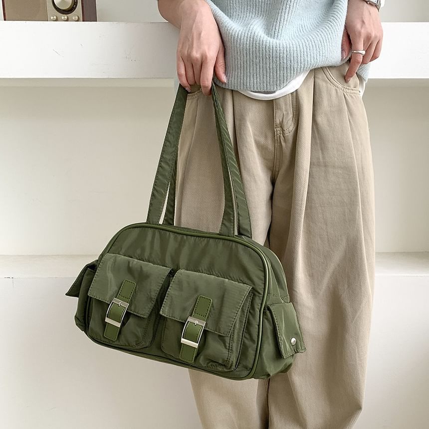 Bag Buckled Plain Carryall Nylon