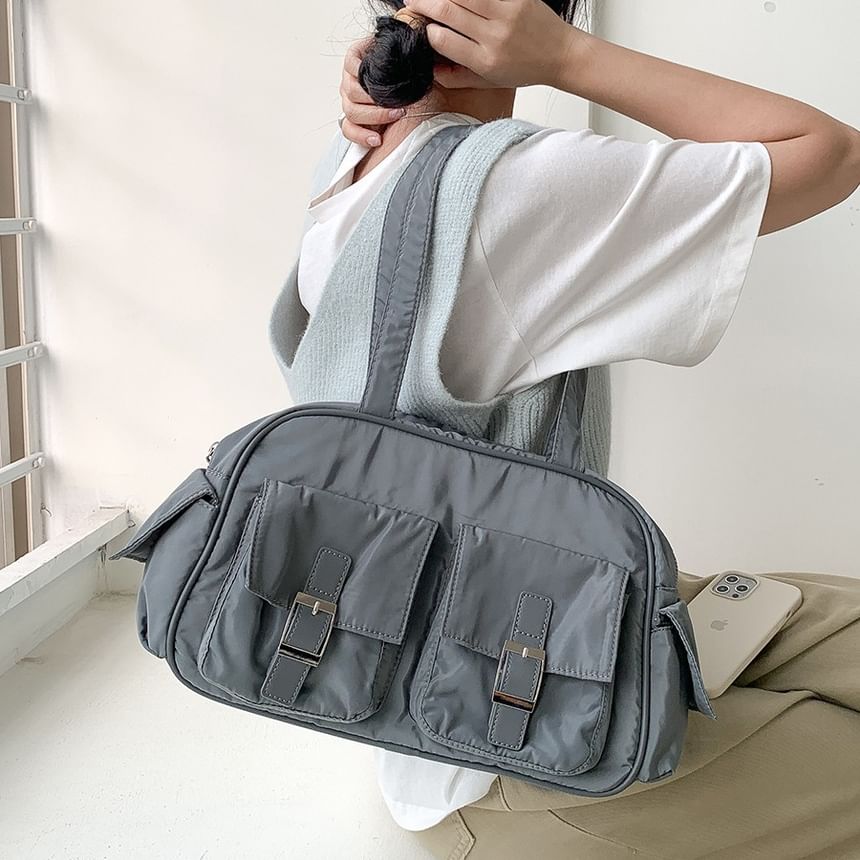 Bag Buckled Plain Carryall Nylon