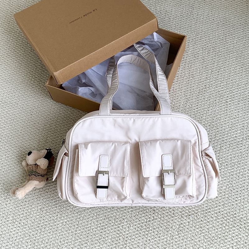 Bag Buckled Plain Carryall Nylon