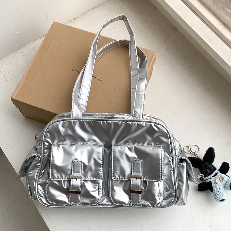 Bag Buckled Plain Carryall Nylon