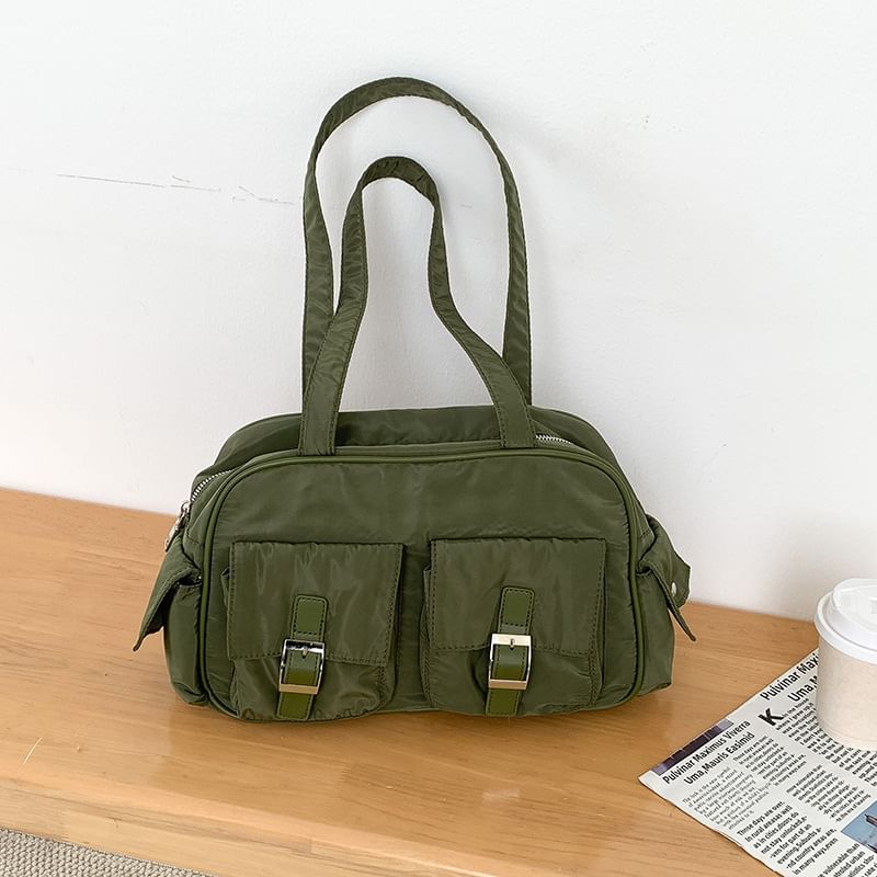 Bag Buckled Plain Carryall Nylon