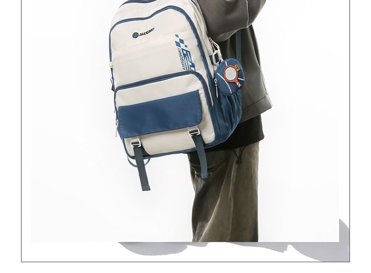 Set: Lettering Coin Purse + Buckled Backpack Nylon