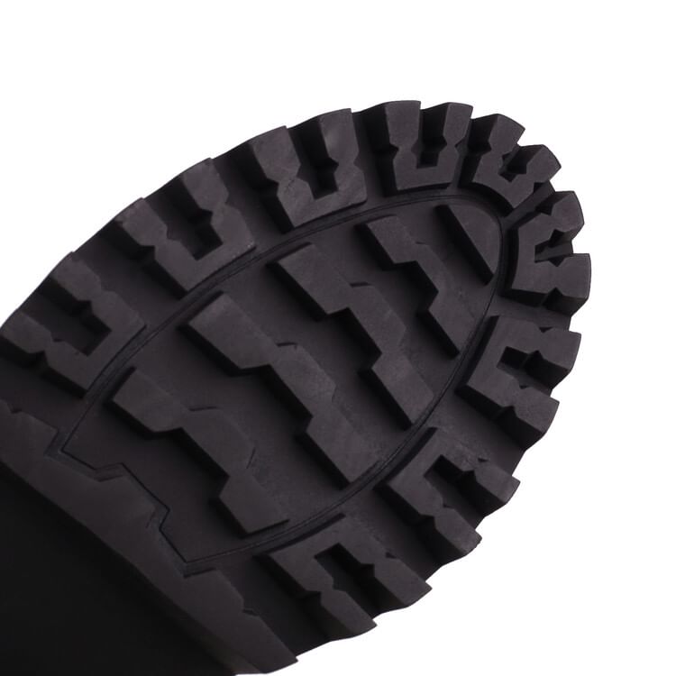 Boots Platform Mid Heel Block Calf