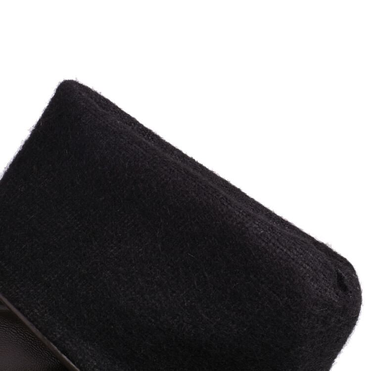 Boots Platform Mid Heel Block Calf