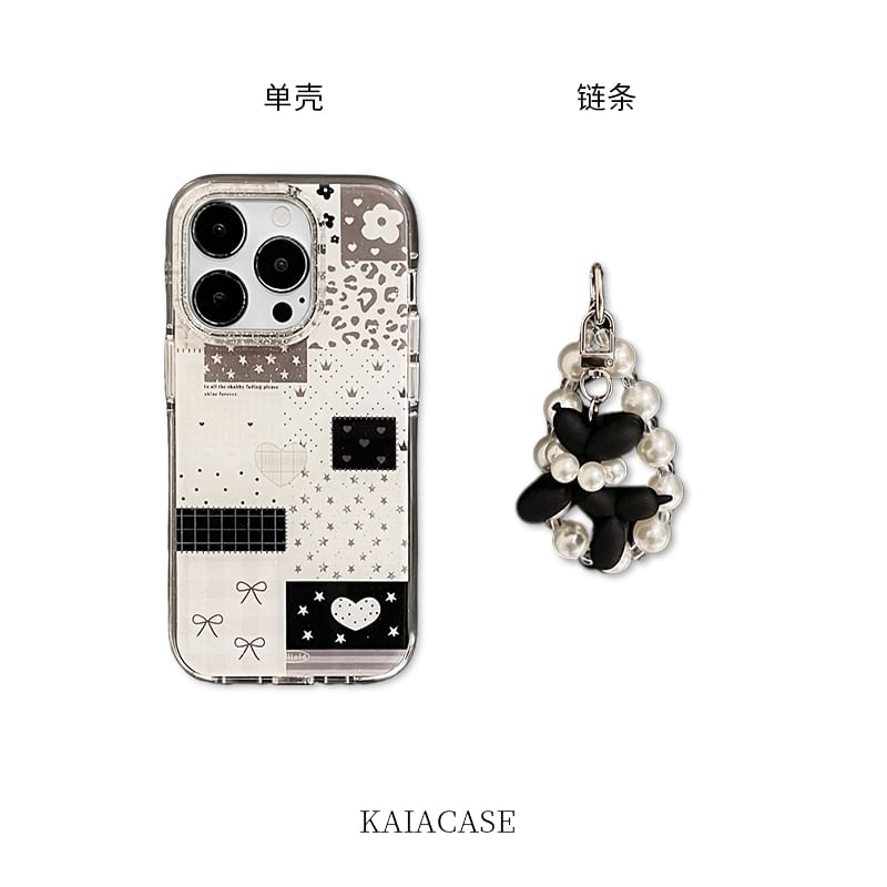 Strap / Case Pearl Faux Panel Phone Set
