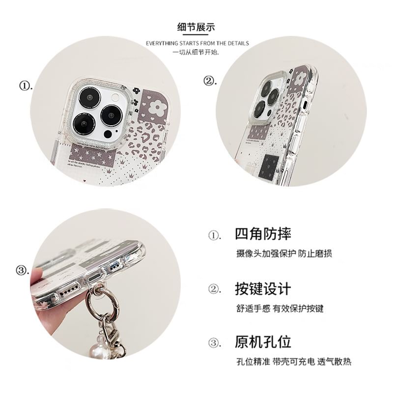 Strap / Case Pearl Faux Panel Phone Set