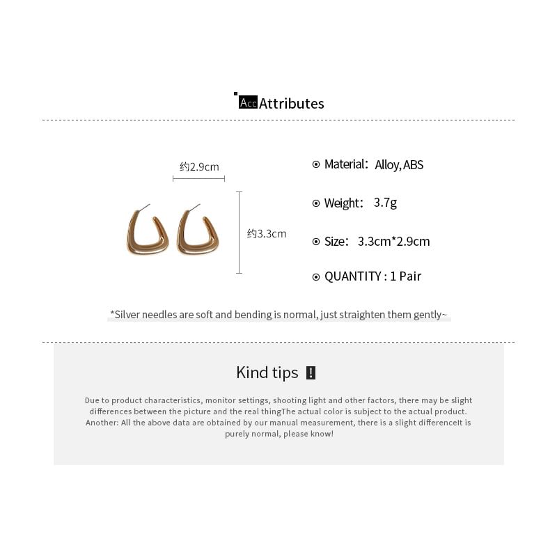 Alloy Geometric Hoop Earring