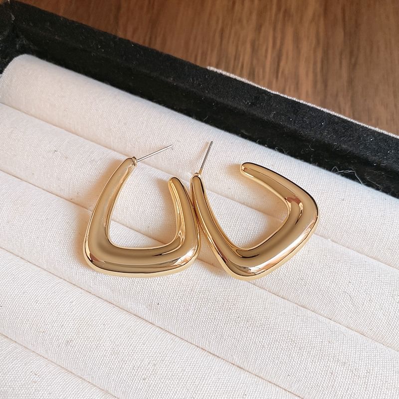 Alloy Geometric Hoop Earring
