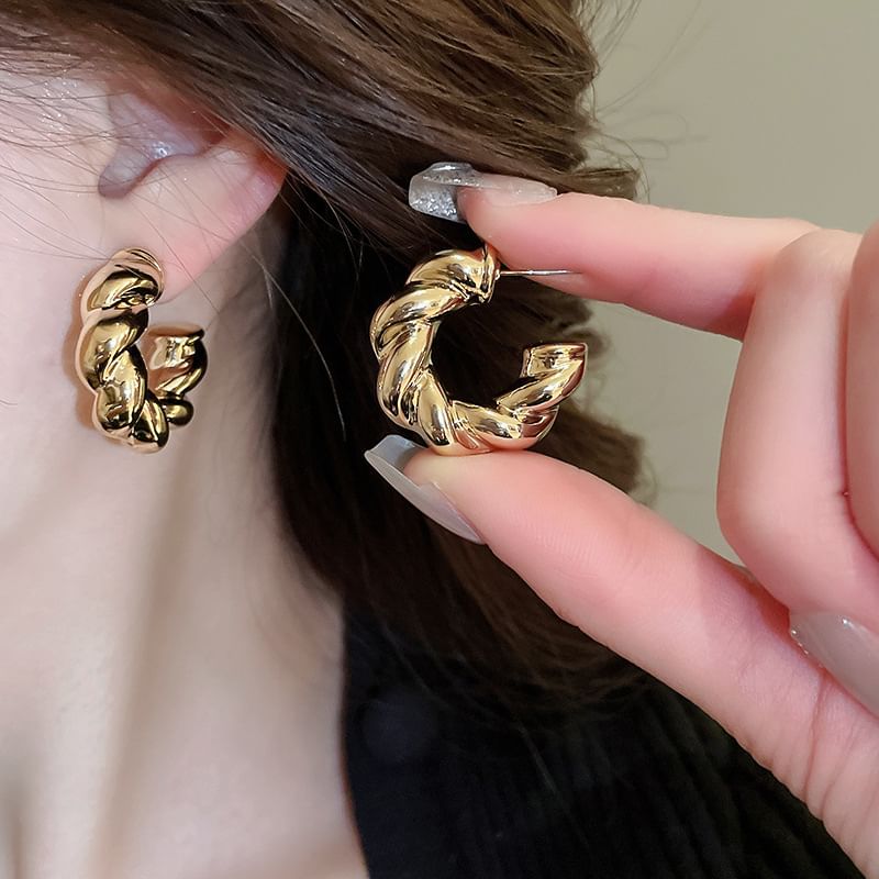 Hoop Earring Plain (Various Designs) Alloy