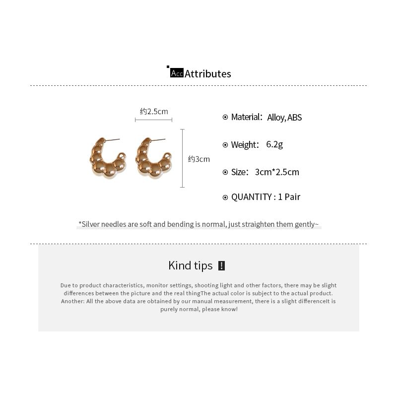 Hoop Earring Plain (Various Designs) Alloy