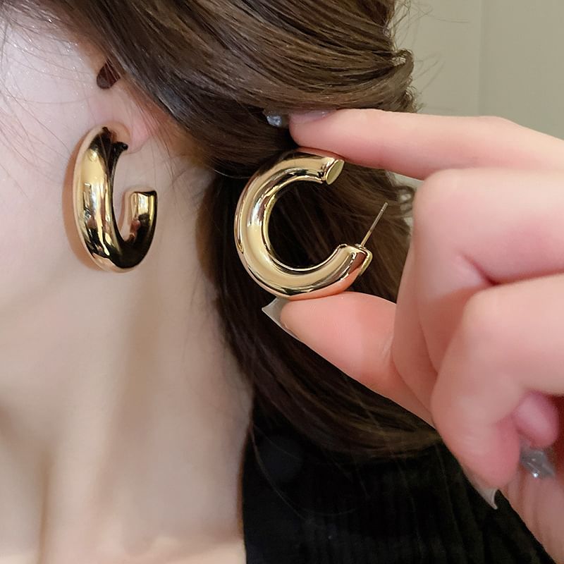 Hoop Earring Plain (Various Designs) Alloy