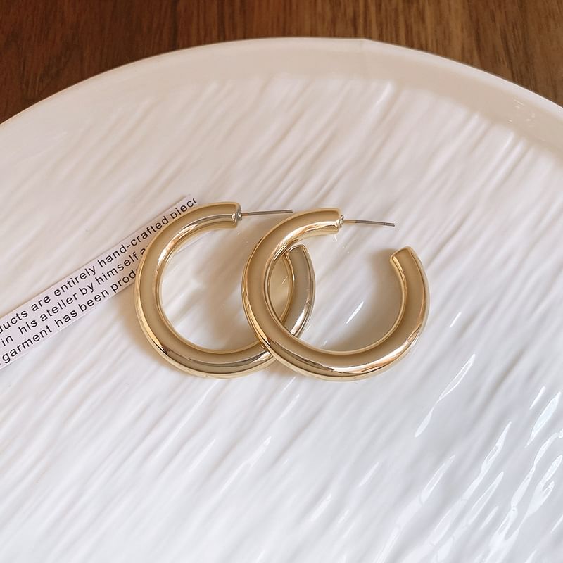 Hoop Earring Plain (Various Designs) Alloy