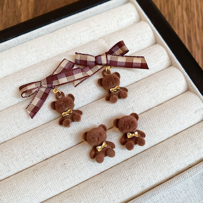 Earring Drop / Stud Bear Bow