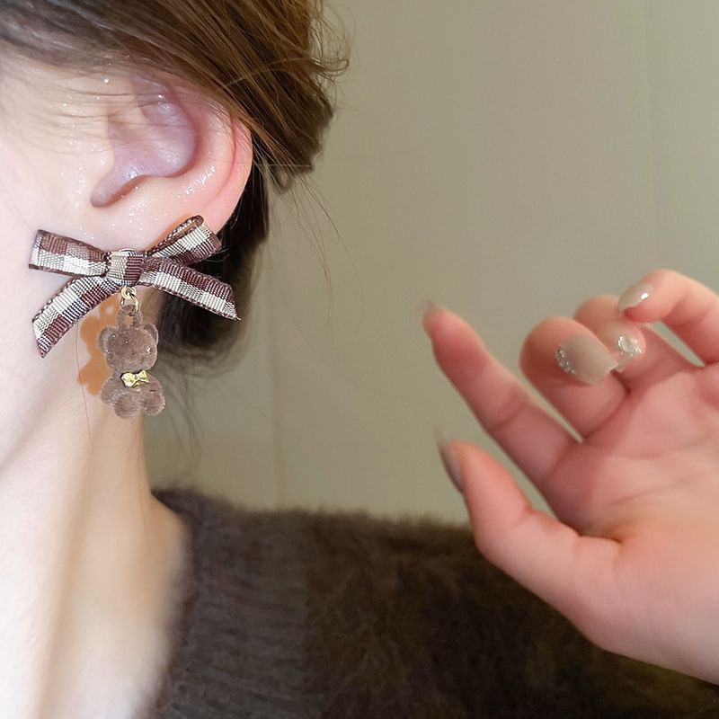 Earring Drop / Stud Bear Bow