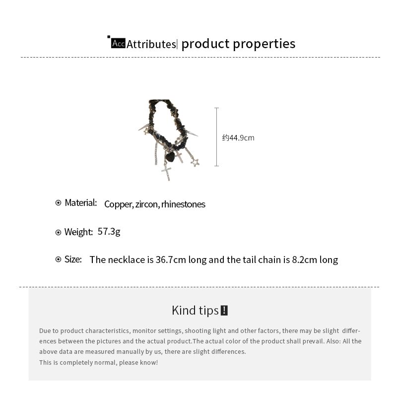 Pendant CZ Necklace Rhinestone