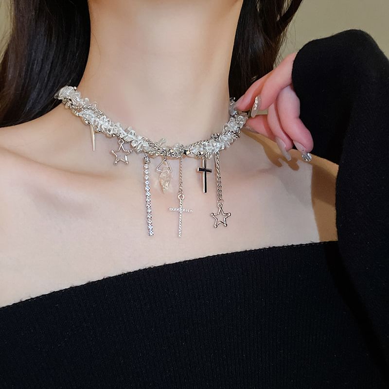 Pendant CZ Necklace Rhinestone