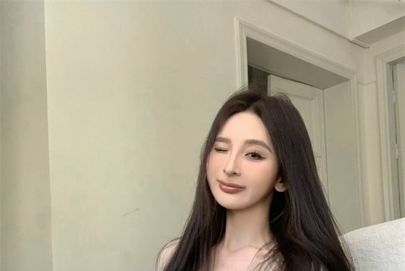 Shorts 3/4 V-Neck Top Cardigan Cami Lace / Sleeve Rise Mid Crop Plain