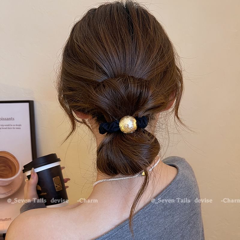 Bead Hair Velvet Tie