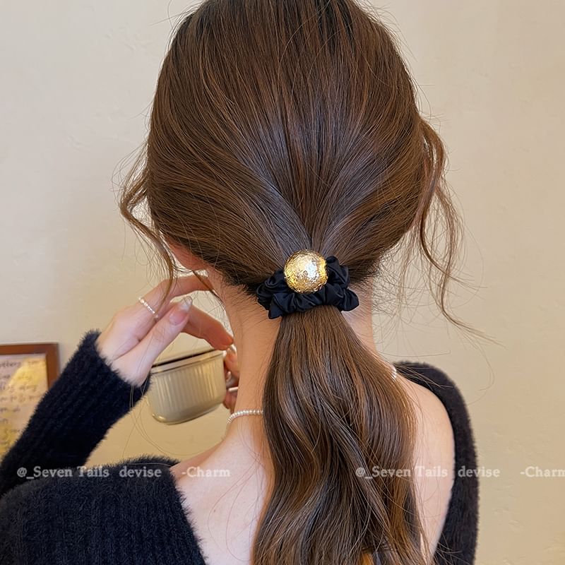 Bead Hair Velvet Tie