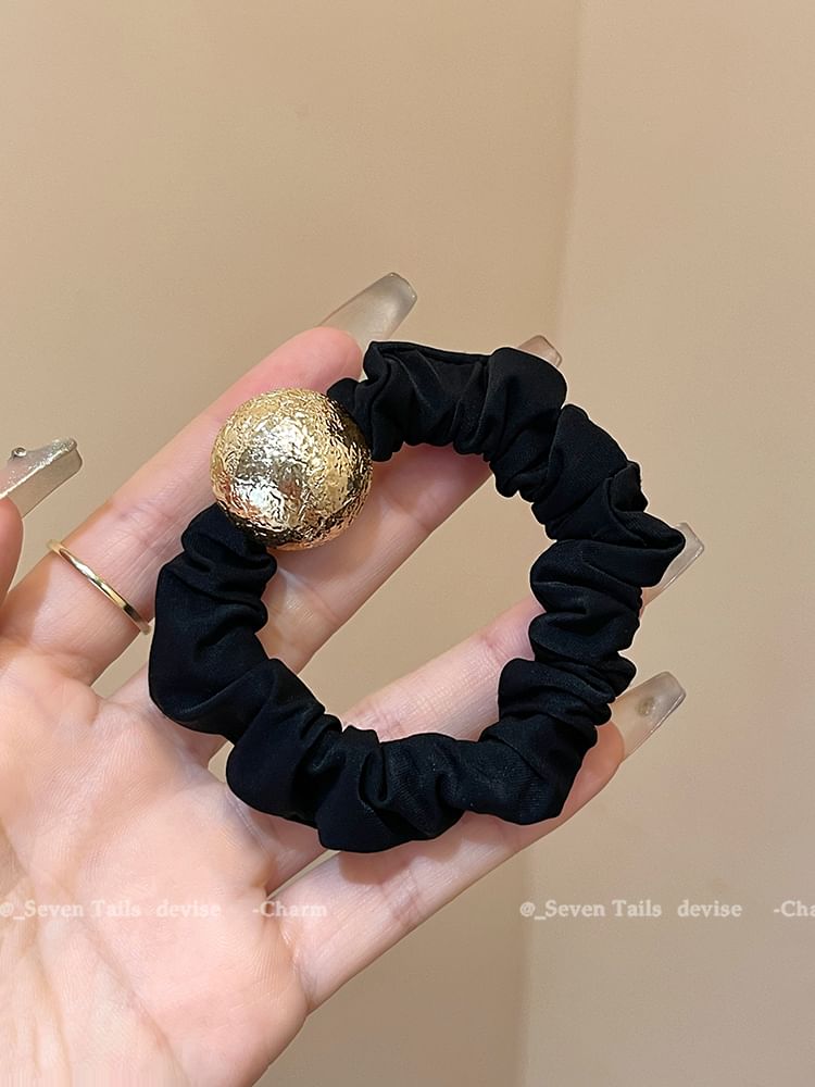 Bead Hair Velvet Tie