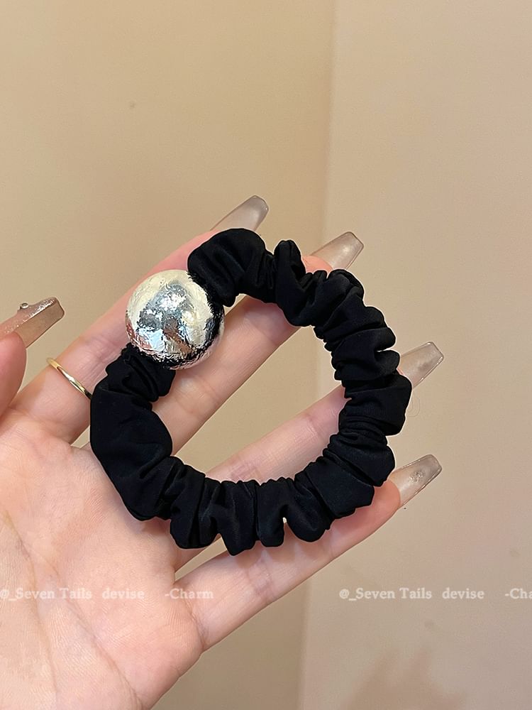 Bead Hair Velvet Tie