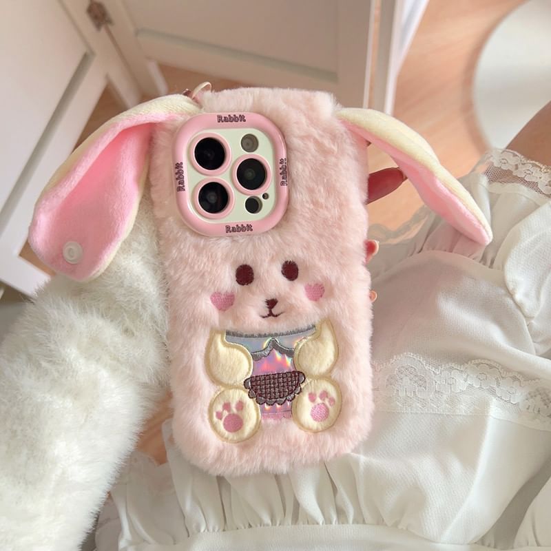 Chenille Case Rabbit Phone