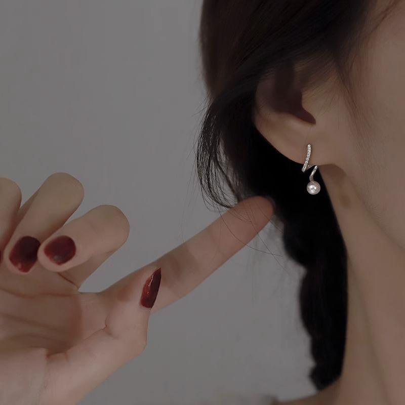 Faux Drop Pearl Earring Alloy