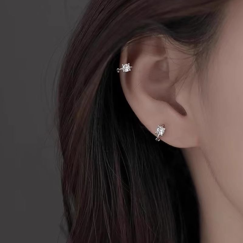 Alloy Rhinestone Earring Huggie